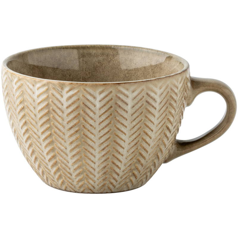 Creativo trigo oído alivio Taza de cerámica taza de avena tendencia de la personalidad taza de la vendimia taza de café taza de agua del hogar