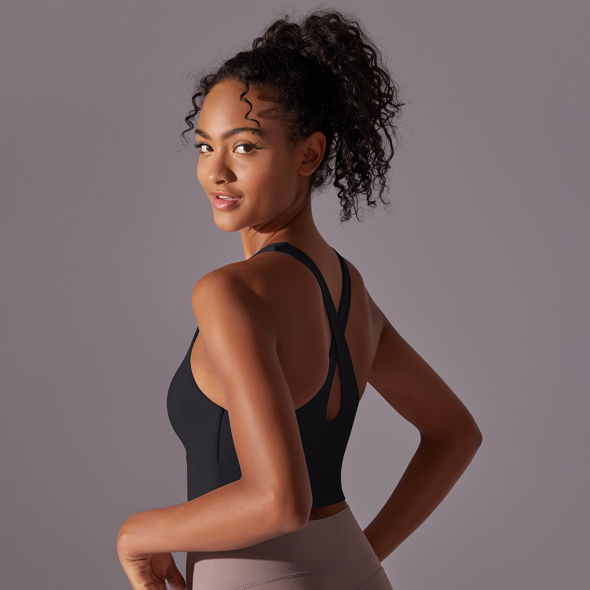 140g Weight Sleeveless Sleeve Length Nylon, Cotton Blend Fabric Type Short Top Length Halter Crisscross Tank Tops Type Fitness, Yoga Occasion Strap Neckline Solid Color Pattern Sports Style Sports Solid Color Nylon Cotton Blend Strap Active Tops Halter Crisscross Tank 48