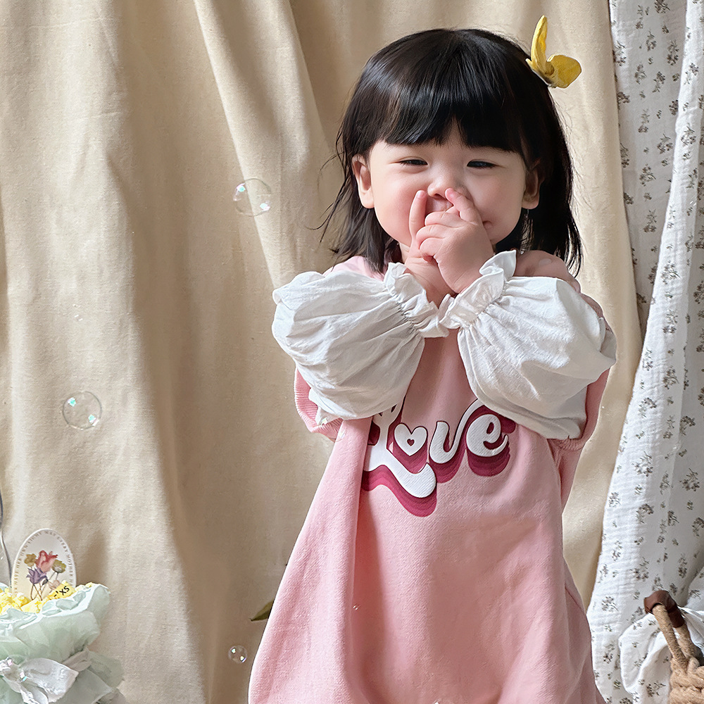 2025 primavera niña bebé manga abullonada mono super lindo luna llena princesa mamela bebé cien días ropa de primavera