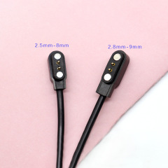 2接点hw16磁気吸引充电ケーブル2pinスマート子供腕时计hw12磁気吸引ユニバーサル充电器2ピン2.8