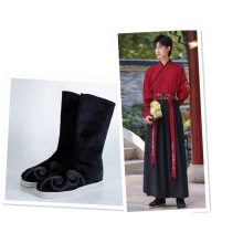 古装靴古风鞋子古代官靴书生黑白红色中国风汉服靴戏曲演出布靴男