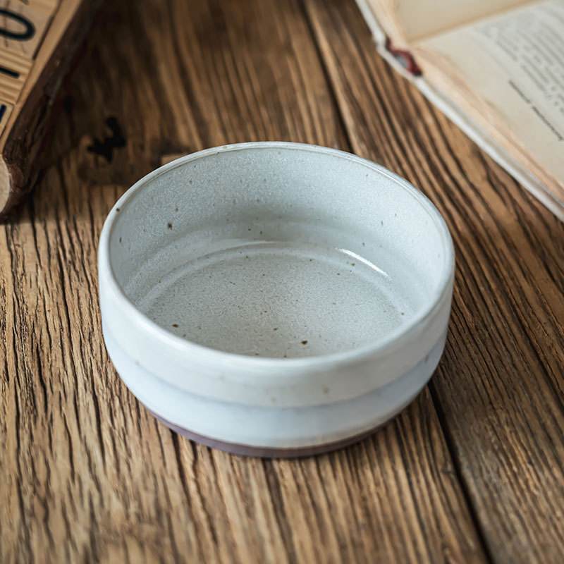 Tazón de desayuno redondo de alto valor visual estilo retro japonés bol de postre bol de arroz cerámico de empalme retro bol de gachas de bebida doméstica