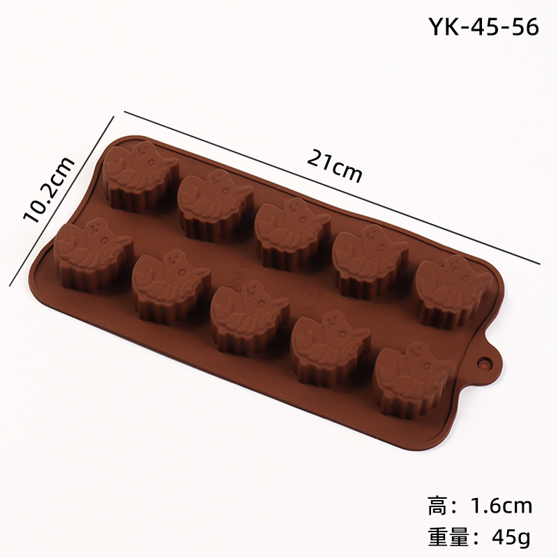 Molde de Silicona para Chocolate DIY, Multiuso con Formas de Dibujos Animados para Repostería