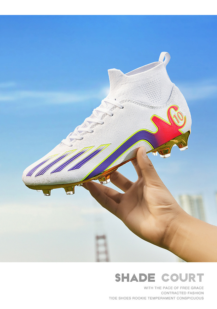 High-top Hallenfußballschuhe Mit Langen Stollen Für Training_voghion.com