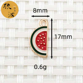 水果系列DIY韩版饰品配件单吊西瓜樱桃柠檬萝卜挂件头绳吊坠发E18