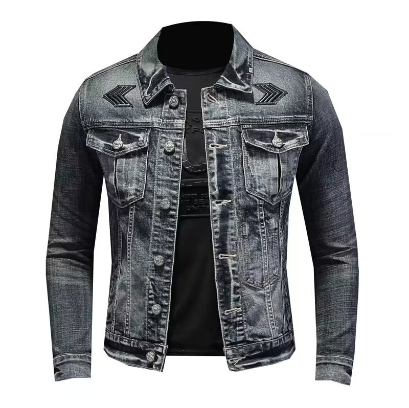 Marvel Venom Denim Jacket Men's Autumn New Laps European and American Motorcycle Jacket Handsome High-end Denim