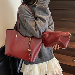 大容量复古托特包包女2025春秋新款时尚通勤单肩腋下包休闲手提子