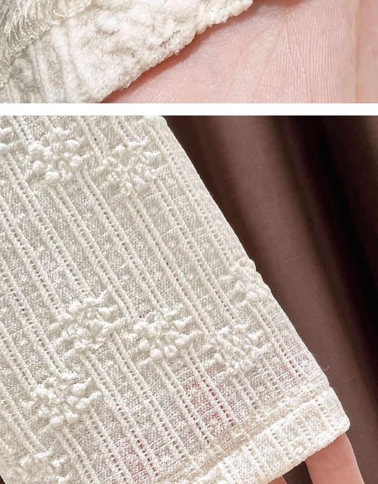 Bộ áo cardigan dệt kim lụa kết hợp váy hai dây ren chống nắng nữ — Màu xanh lam nhạt chi tiết 11