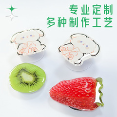 Factory-direct mobile phone airbag stand, colorful painted epoxy resin lazy-style phone holder—extendable, foldable, and available for wholesale.