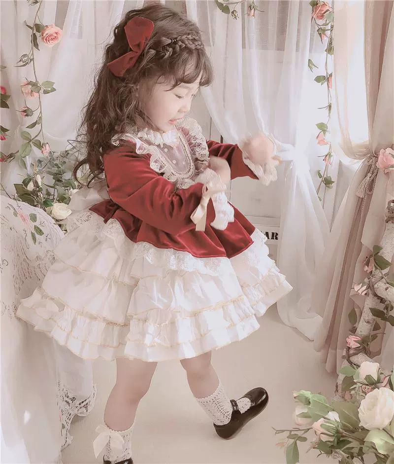 Детский костюм принцессы, платье, юбка для девочки, Испания, стильLolita, подарок на день рождения, одежда для особых случаев
