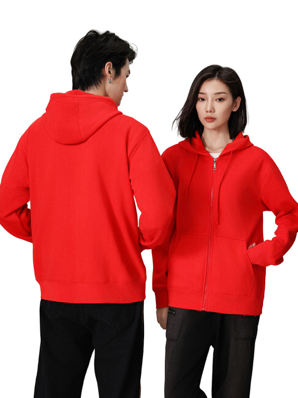 420g银狐绒拉链开衫卫衣定制秋冬外套工作服印logo企业公司员工装|undefined