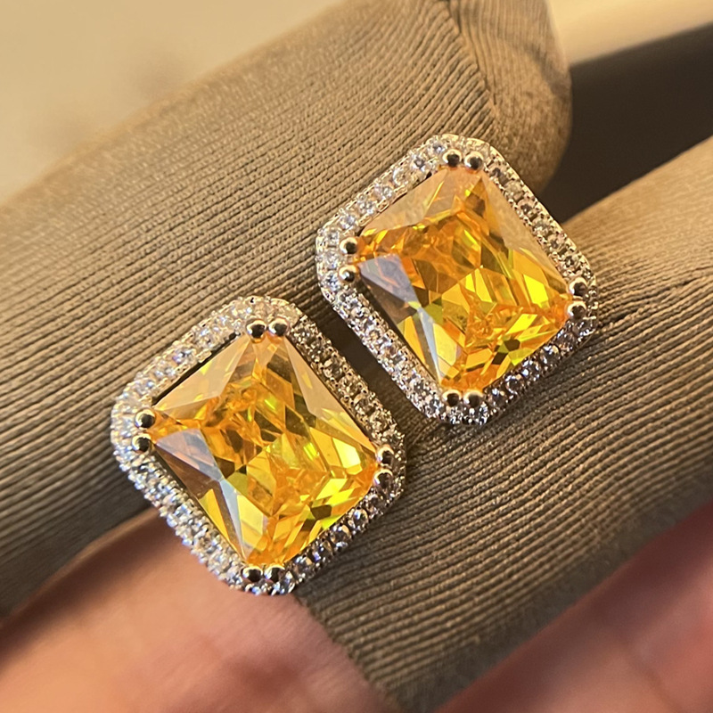 Tourmaline large earrings with zircon