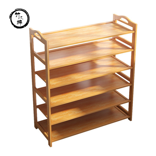 Shoe rack shoe cabinet simple multi-layer dust-proof household door storage artifact solid wood economical storage rack for dormitory use