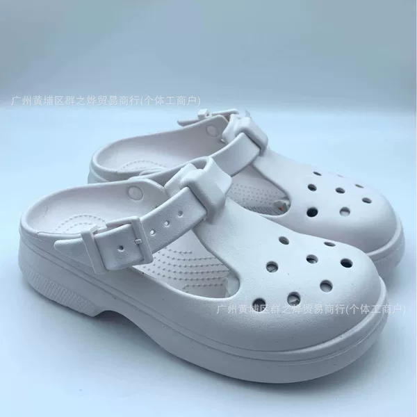 2025 New Classic Mary Jane Clogs Outdoor Casual Beach Shoes Women's Closed-Toe Slippers Cute and Fashionable