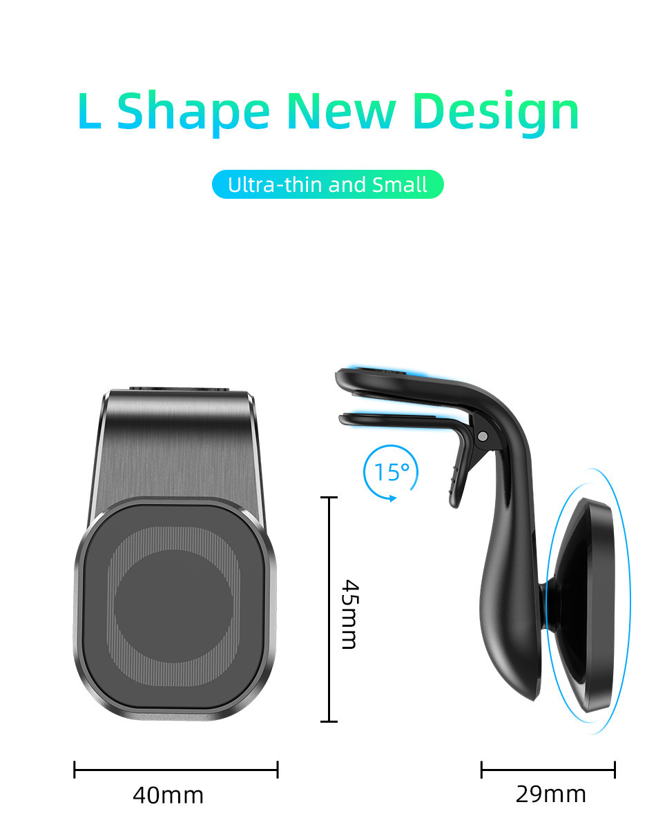 Mobile Phone Holder Amazon's Best-Selling Car Air Outlet F19 Mobile Phone Magnet Holder L Holder Strong Magnetic Holder