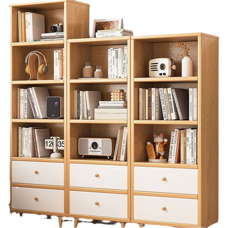 Nórdico estante de madera maciza piso multi-capa gabinete de almacenamiento sub-Almacenamiento estante vitrina hogar sala de estar esquina estantería