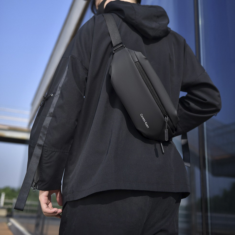 Bolso de pecho para hombre, gran capacidad, impermeable, estilo casual y de negocios, bandolera ajustable