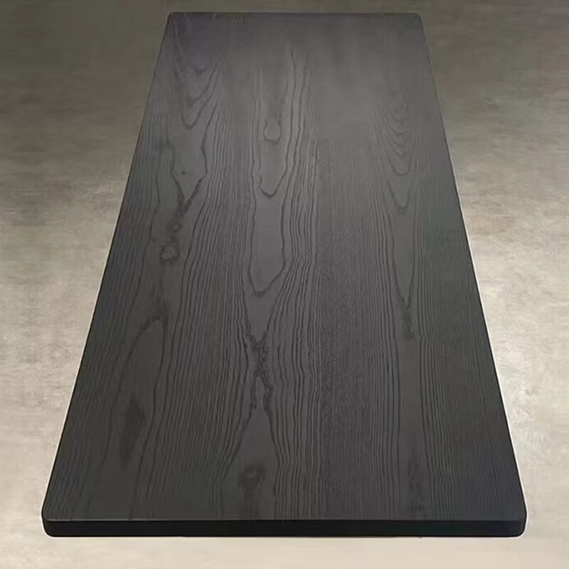Carbonized Wood Solid Wooden Elm Table Board Pine Log Ash Desktop Black Tea Table Large Board Dining Table