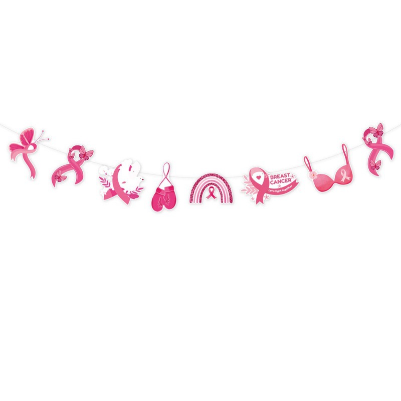 Día Internacional del Sexo Femenino Fiesta Decoración Tirando de la bandera Cuidado de la actividad de los senos Decoración de fondo Arreglo de la bandera Tirando de la bandera