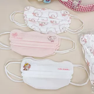 mikko美颜蝶形口罩一次性防护防晒可爱卡通波浪形小脸高颜值透气