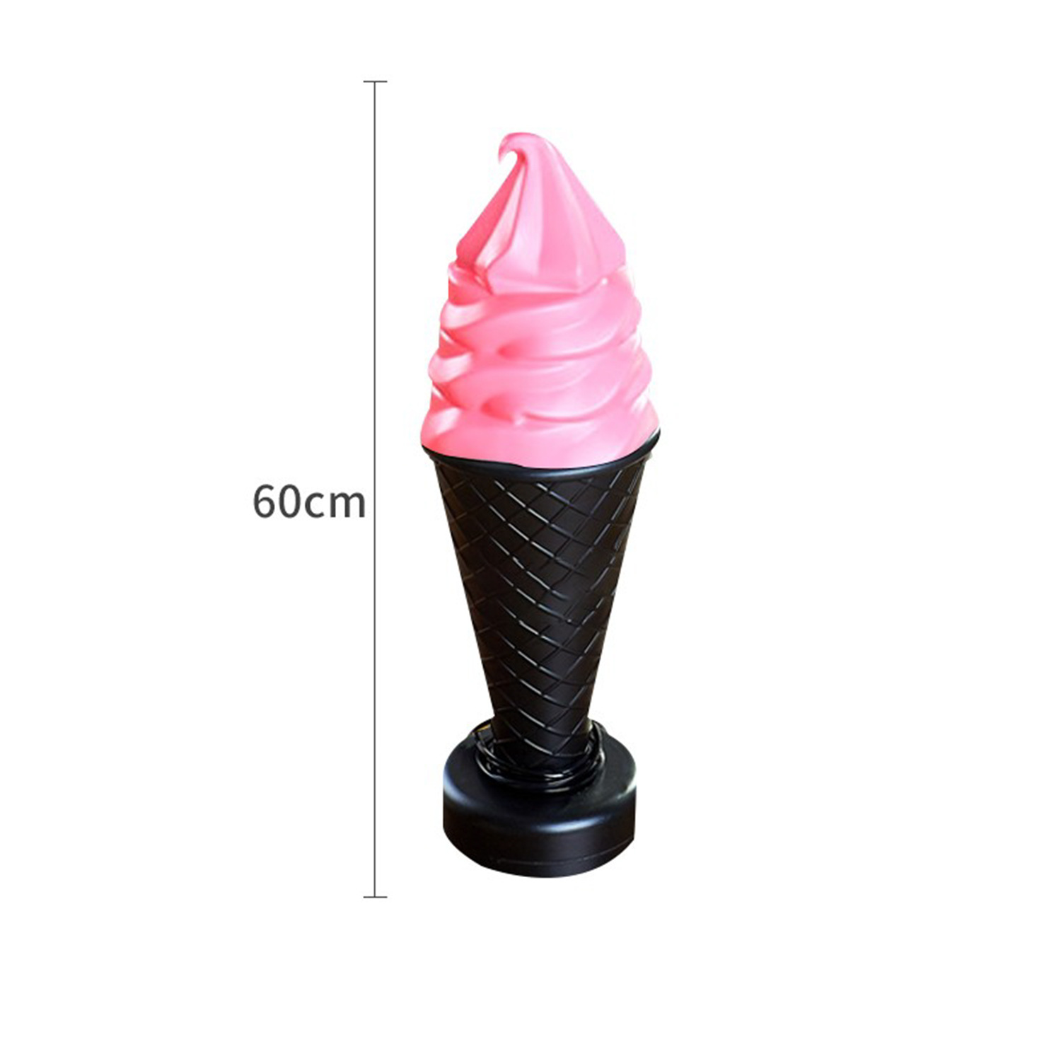 1.5 Miko simulación de helado modelo de lámpara de color cambiante de forma de helado comercial drenaje iluminación caja de luz publicitaria