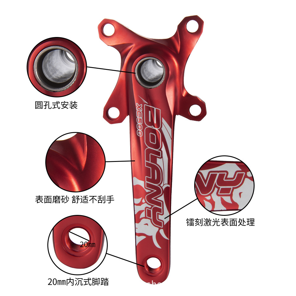 BOLANY bicicleta de montaña manivela diente placa aleación de aluminio hueco integrado 34T 36T sola placa manivela Accesorios