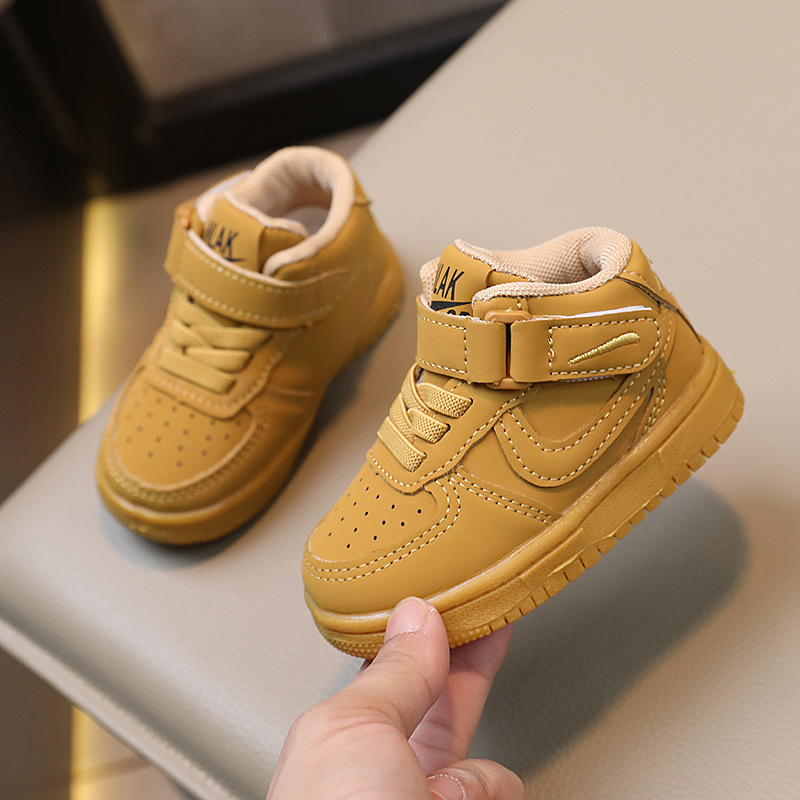 Primavera y otoño nueva zapatilla de deporte para niños zapatillas de deporte altas para niños zapatos blancos para niñas zapatos para niños de estilo coreano zapatos de baloncesto para niños