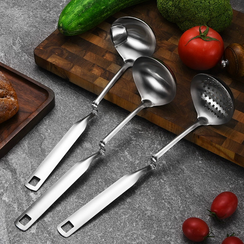 Настенная ложка для масла из нержавеющей стали, суповая оболочка, суп, утечка, утолщенный горячий горшок, ложка для масляного фильтра, разделительная ложка для супа, кухонный костюм для инструментов