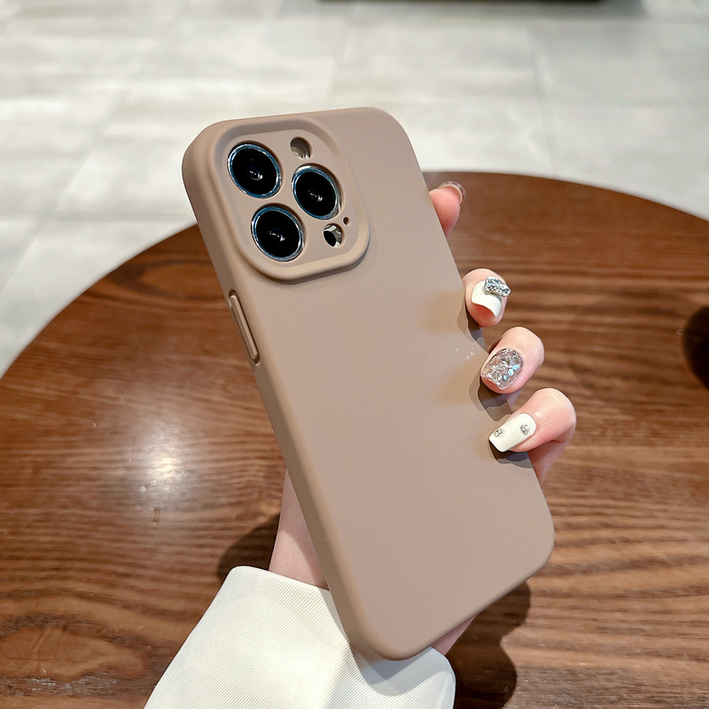 アップル14pro携帯ケース液体シリカゲルの純色を適用して、新しいシンプルな転倒防止のために、マグセーフ磁気吸引携帯ケースを適用します。|undefined