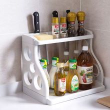 厨房用品收纳架 落地两层沥水刀具碗筷架置物架 调味料菜刀收纳架