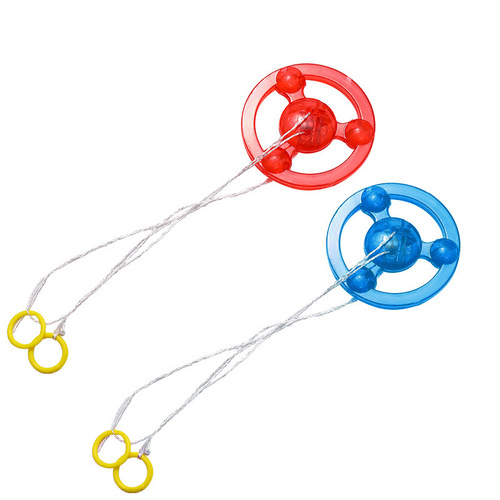 Pull string flywheel Pull string flash flywheel Flash top Luminous flying saucer Fitness children's luminous toys wholesale