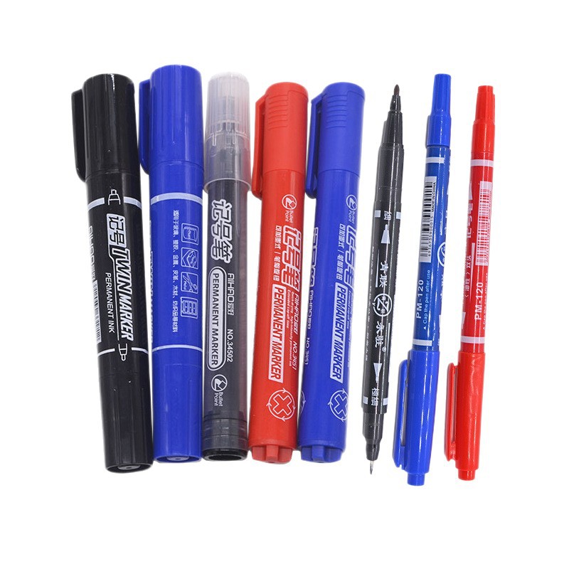 Rotulador, rotulador grande para logística de almacén, rotulador grueso a base de aceite resistente al agua, rotulador pequeño de doble punta para embalaje con línea de gancho.