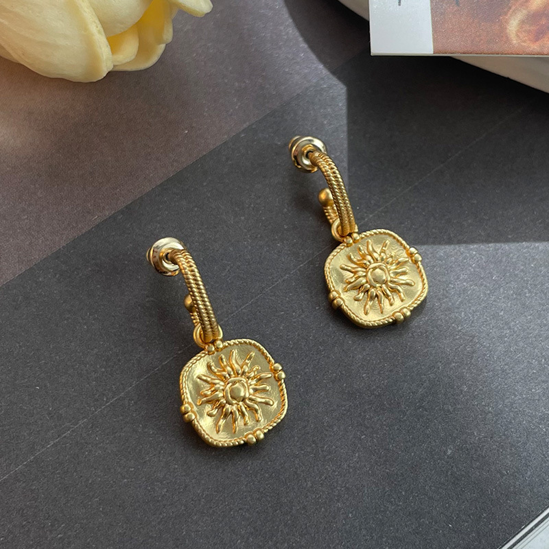Retro matte sophisticated elegant elite fashionable earrings…