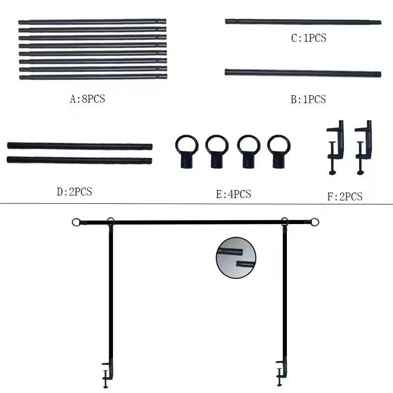 Venta caliente transfronteriza nuevo soporte de arco de mesa fiesta de cumpleaños fondo de decoración arco de hierro forjado ajustable soporte de poste