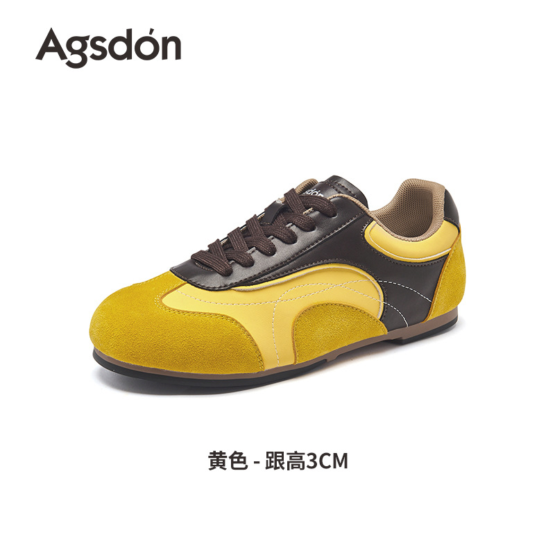 Augu Lion Dengde zapatos de entrenamiento para mujeres 2025 nuevo otoño ballet de suela gruesa Gump zapatos de skate suave