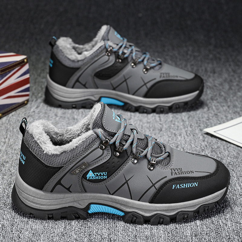 Fleece-Lined Warm Work Shoes, Non-Slip And Wear-Resistant, For Construction Work, Outdoor Travel, Hiking, Versatile Casu_vogvips.com