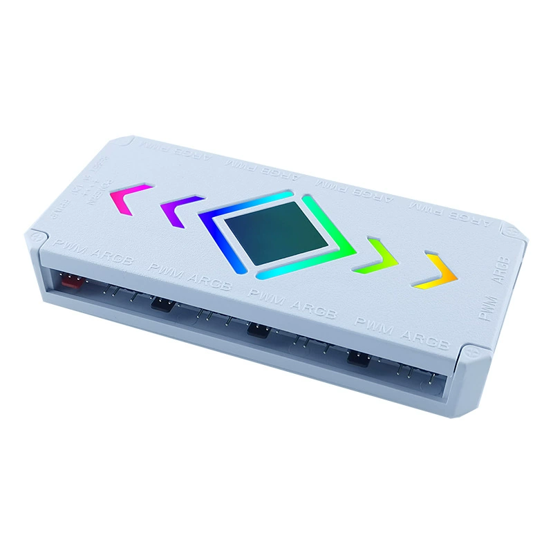 Argb controller 5v3 pin chassis fan hub computer cooling fan rgb divine light synchronization pwm temperature control