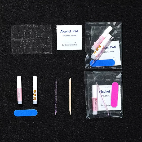 Cross-Border Exclusive Supply of Nail Art Tool Kits, Nail Art Sets, Jelly Glue Complete Set, Nail Strips, Strong Adhesive Nail Tips Set, Complete Set
