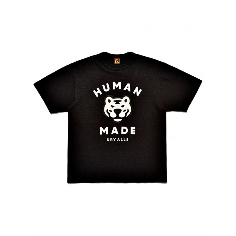 スポット韓国HUMAN日本製竹綿半袖TシャツルーズラウンドネックかわいいプリントアニマルショートTシャツ女性用|undefined