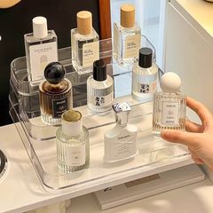 香水収納ラック Q 香りサンプル収納ボックス透明アクリルはしご整理ディスプレイ棚アロマセラピーエッセンシャルオイル用