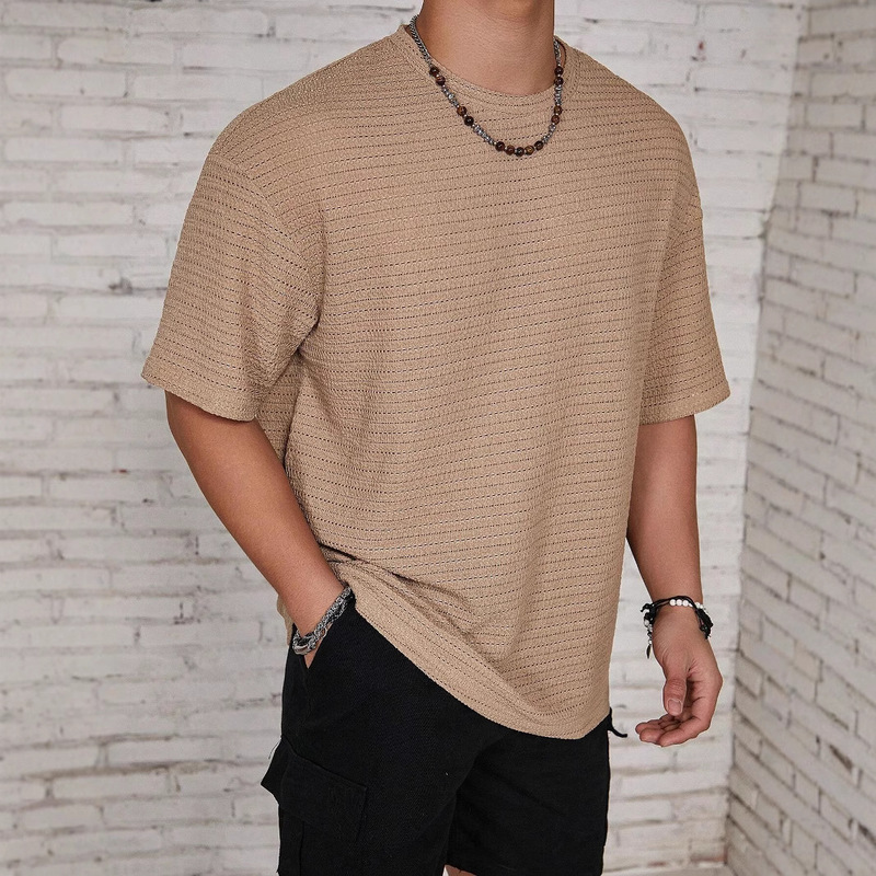 Cross-Border Temu Shein Amazon Cross-Border Foreign Trade Men's Loose Trendy Short-Sleeved Collared Shirt