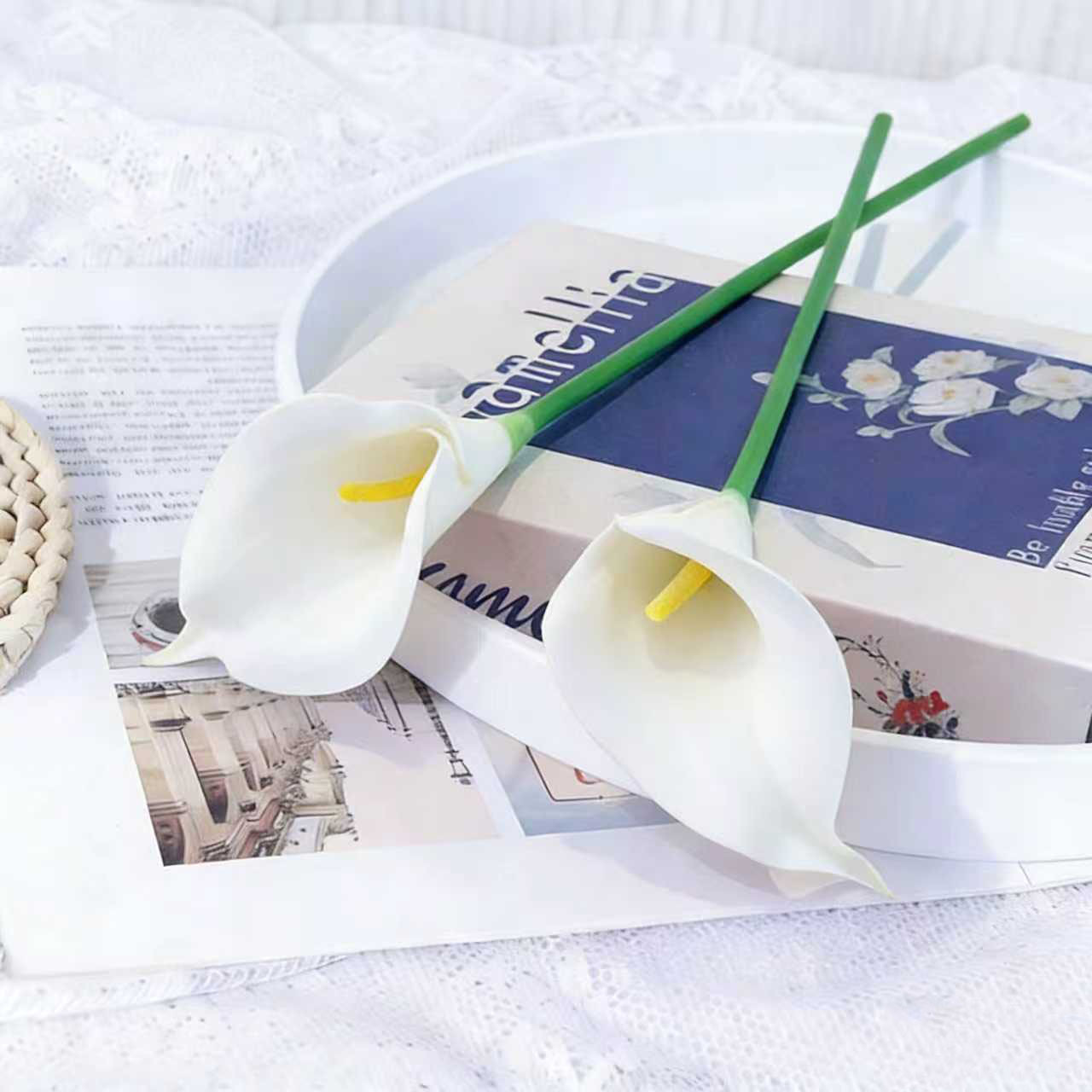 White calla lilies
