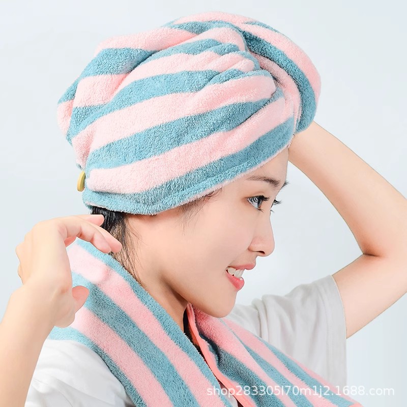 Sombrero de cabello seco para mujer absorción toalla de cabello seco para limpiar el cabello toalla de secado rápido paquete de toallas lindas sombrero de baño cabello largo