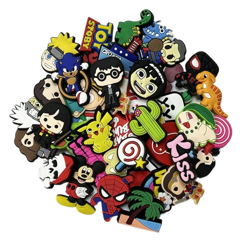 Новые отверстия обувь цветок пряжка для обуви DIY аксессуары для обуви ПВХ мягкая резина крошка ремешок для обуви пряжка для нижней части обуви пряжка аксессуары для обуви