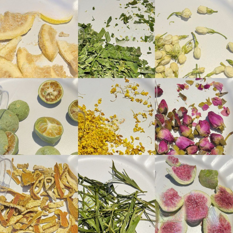 批发批发冻干桂花玫瑰花茶海苔香葱碎蔬果干diy捏捏装饰物