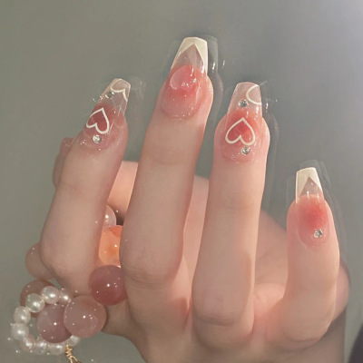 Blush love Wearing Removable Fake nails Patch Nail enhancement A piece of finished product wholesale