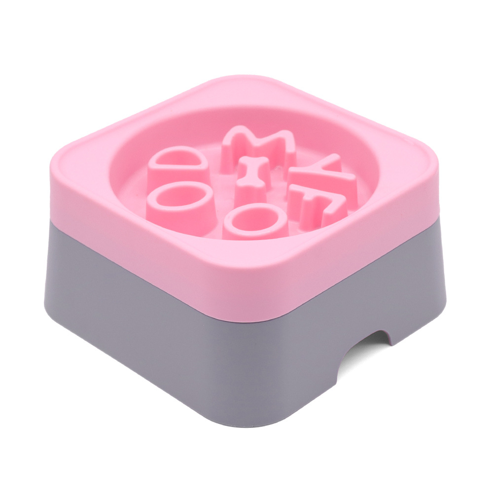 Tazón de comida lenta para mascotas transfronterizas Tazón de agua flotante anti-volcado para perros Bebedero para gatos Tazón de agua para perros Tazón de comida para perros de acero inoxidable