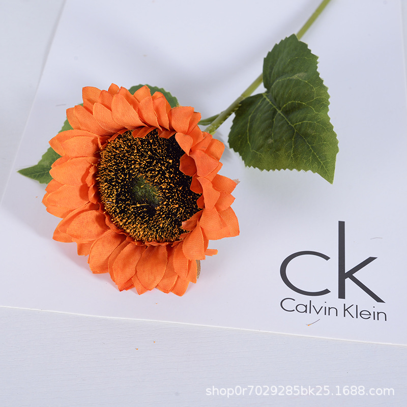 Flores de sol de estilo europeo de una sola flor de sol para el hogar decoración de la sala de estar sardenas flores falsas flores de sol flores artificiales