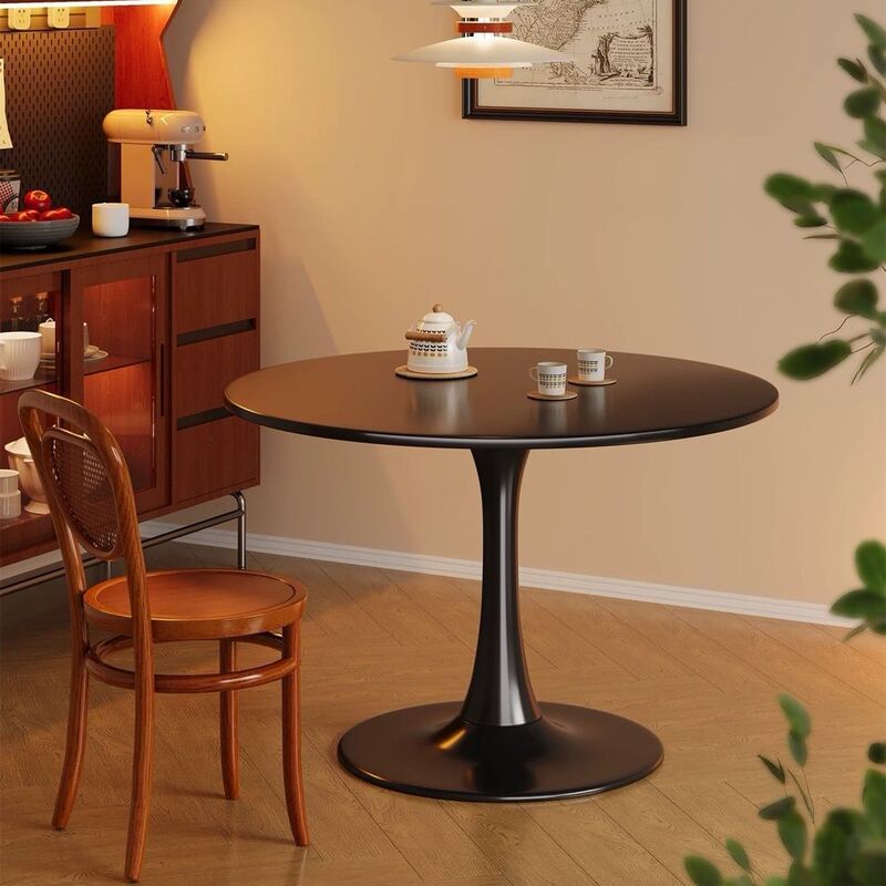 Cafe Solid Wood Dining Table, Negotiation Coffee Table, White Small Round Table, Household Small Apartment Tulip Round Table, Manufacturer Wholesale