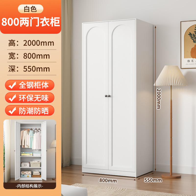 加厚钢制衣柜家用卧室简易组装欧式2025新款金属三门大衣橱小户型|undefined